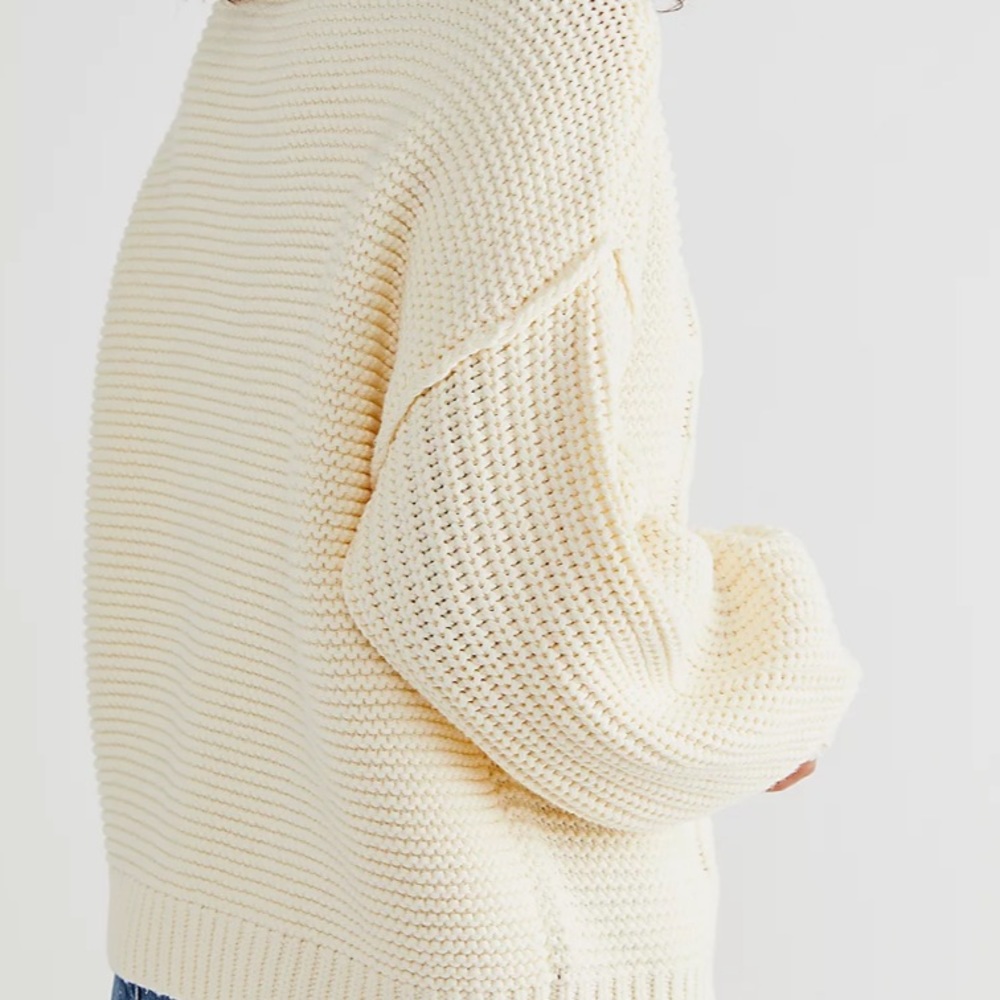 Free People Dream Cable Crewneck Sweater - Picture 4 of 6